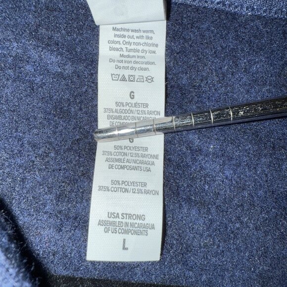 Bella + Canvas Unisex Sz Large Triblend Full-Zip Lightweight Hoodie Fleece 3939 - Picture 6 of 11